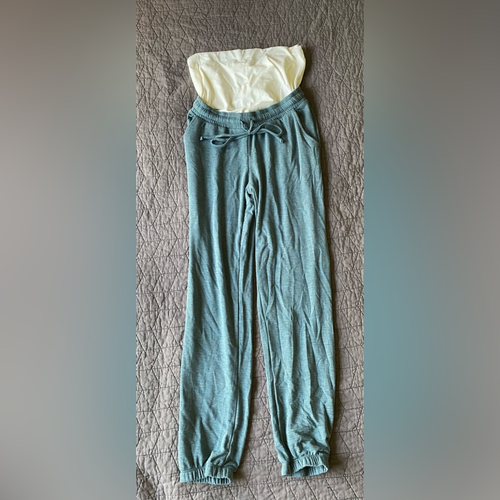 NWT Maternity Sage Green Jogger Sweatpants size medium